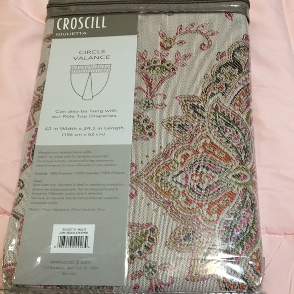 Croscill Giulietta Circle Valance Top Treatment NIP - Picture 2 of 2